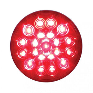 4" ROUND 21 LED RED/RED LIGHT