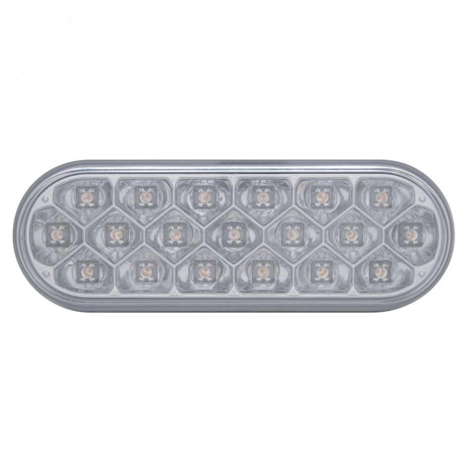OVAL RED CLEAR 19 LED