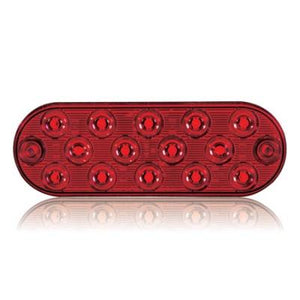 OVAL SURFACE MT 14 LED S/T/T RED