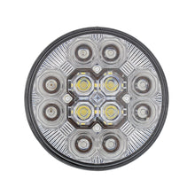 12 LED 4" ROUND S/T/T W/ BACK UP CLEAR LENS