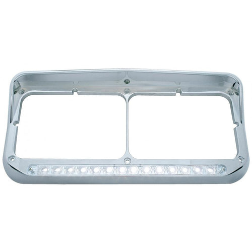 HEADLIGHT BEZEL 14 LED CLR/WHT