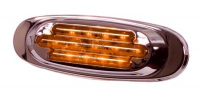 OVAL CHROME AMBER LED