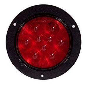4" ROUND 9 LED S/T/T RED