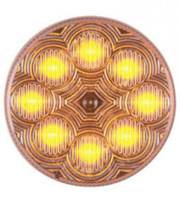 2.5" AMBER/CLR 8 LED