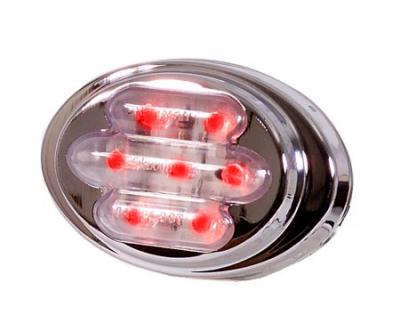 MINI OVAL LED RED/CLR
